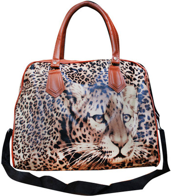 

HD Tiger Digital Multi-Coloured Printed Travel Duffle Bag Small Travel Bag - Length:14 inch Height:10 inch Width:7 inch(Multicolor)