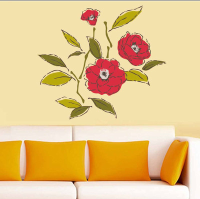 

AH Decals  AH Decals Red Rose Love Stickers Sticker(Pack of 1, Multicolor