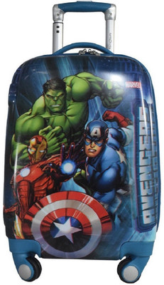 

Texas USA  Inch Avengers Printed Polycarbonate Blue 2400Cms 4 Wheel Kids Hardsided Trolley Bag Cabin Luggage -  inch(Blue