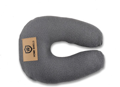 

Homeshield Grey micro checked memory foam travel U Shape Neck Pillow(Grey)
