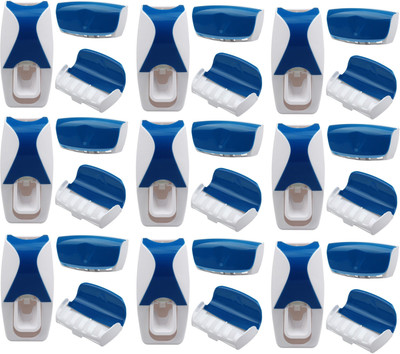 

SSS - Automatic Toothpaste Dispenser with 5 Toothbrush Holder Set Wall Mount Stand Set of 9 pcs (Color : Blue) PTFE (Non-stick) Toothbrush Holder(Blue, Wall Mount)