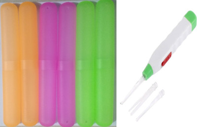 

H D ENTERPRISE 6 Pcs Tooth brush Cover WITH 1 EARPICK Plastic Toothbrush Holder(Multicolor)