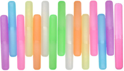 

H D ENTERPRISE 15 Pcs Tooth brush Cover 4 U Plastic Toothbrush Holder(Multicolor)