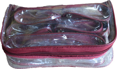 

Aadhya Set of Three Vanity cosmetic toiletary Organizer Makeup storage jewellery Vanity Box (Maroon) Vanity Box(Maroon)