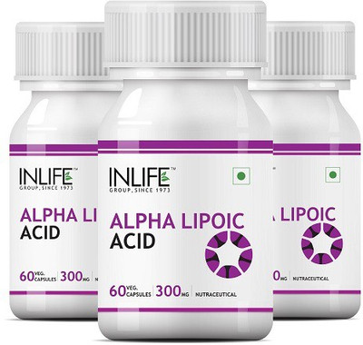 

Inlife INLIFE Alpha Lipoic Acid 60 veg capsules (3-Pack)(180 No)