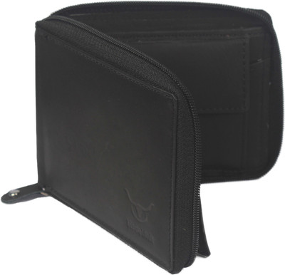 

Hidelink Men Black Genuine Leather Wallet(6 Card Slots)