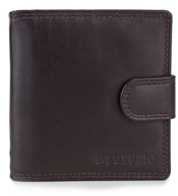 

D'LUXURIO Men Brown Genuine Leather Money Clip(10 Card Slots)
