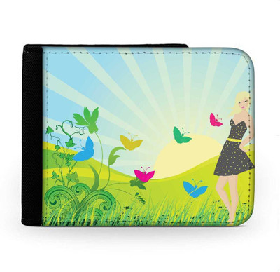 

Snoogg Men Multicolor Canvas Wallet(6 Card Slots), Multi