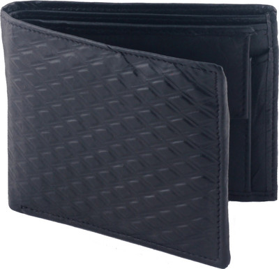 

Hidelink Men Black Genuine Leather Wallet(9 Card Slots)
