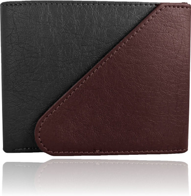 

Bizarre Kraftz Men Black Artificial Leather Wallet(5 Card Slots), Black-brown