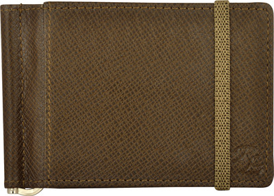 

Walletsnbags Men Brown Genuine Leather Money Clip(5 Card Slots)