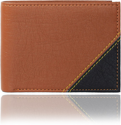 

Bizarre Kraftz Men Tan Artificial Leather Wallet(3 Card Slots), Tan-black
