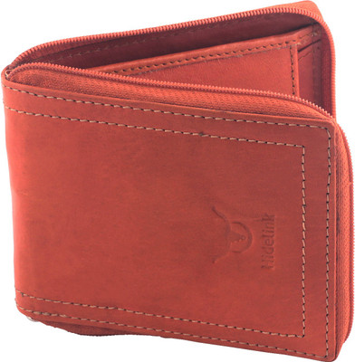 

Hidelink Men Tan Genuine Leather Wallet(9 Card Slots)