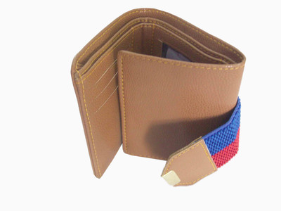 

Unique Collection Boys Tan Genuine Leather Wallet(10 Card Slots)