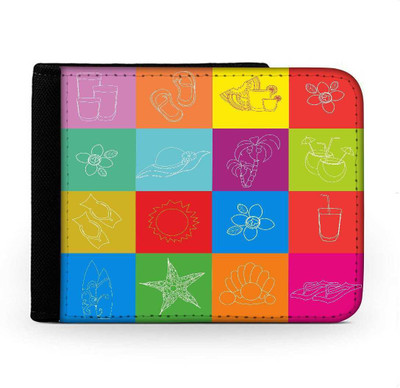 

Snoogg Men Multicolor Canvas Wallet(6 Card Slots), Multi