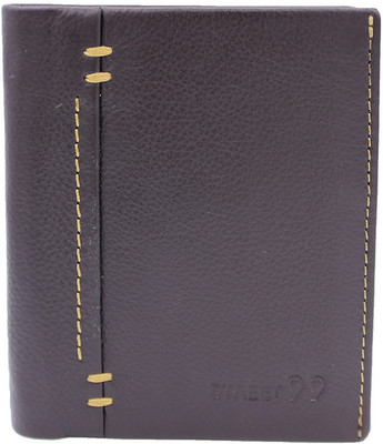 

street 99 Men Brown Genuine Leather Wallet(10 Card Slots)