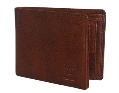 

Hidelink Men Brown Genuine Leather Wallet(6 Card Slots)