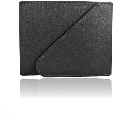 

Natural Creation Men Tan Genuine Leather Wallet(5 Card Slots), Black