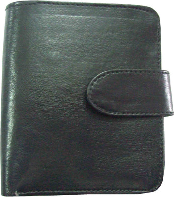 

Unique Collection Boys Black Genuine Leather Wallet(10 Card Slots)