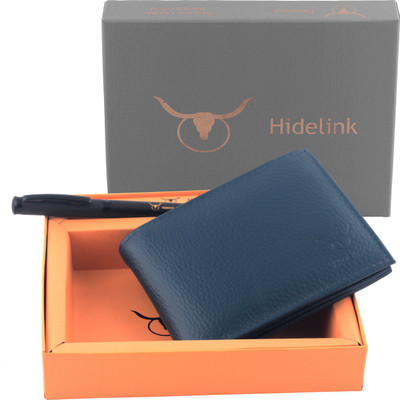 

Hidelink Men Brown Genuine Leather Wallet(9 Card Slots)