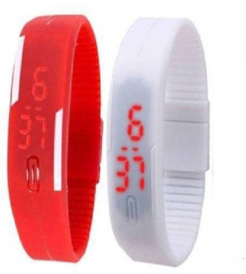View Nx Plus 136 Sport LED White And Red Color Digital Kid Watch  - For Boys & Girls Wrist Watches Price Online(Nx Plus)