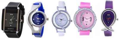 Maan International Combo of 5 Gift Set Multicolor Analogue Watch  - For Girls   Watches  (Maan International)