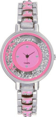 KNACK Stylish color and glass design unique and attractive watch combo women movable stone in dial Pink Watch  - For Girls   Watches  (KNACK)