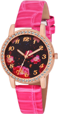 

SOOMS FLORAL PARTY WEAR DIAMOND STUDDED CS -244 Artisto~ Designer DIAL AND STRAP LADIES & GIRLS Watch - For Women