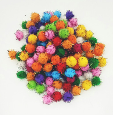 

Aadya Crafts Gliter Multi Color Pom Pom 1.5cm