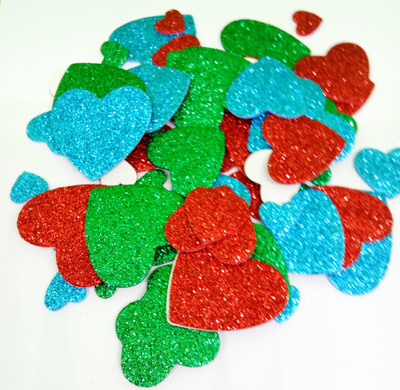 

Aadya Crafts Heart Glitter Foam Shapes G