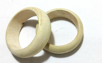 

GOELX Wooden Bangle base for wrapping- silk thread jewellery making. Bangle Width - 2.5 cm