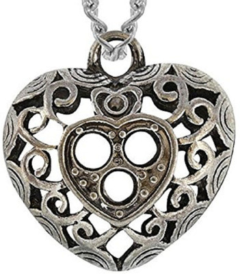 

GOELX Necklace pendant for jewelry making silver finish metal Design 11, pack of 1