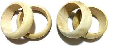 

GOELX Wooden Bangle base combo for wrapping- silk thread jewellery making. Bangle Width - 3.1 cm & 2.5 cm