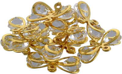 

GOELX Crystal embedded Mini Butterfly Pendant (Gold, 5 Pieces)