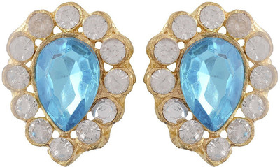 

GOELX Crystal Kundans Sky Blue pastable for jewelry making/crafts, size 30*20mm, pack of 2