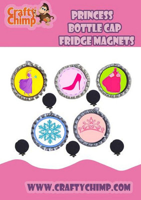 

Crafty Chimp Princess Bottle cap Fridge magnet