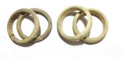 

GOELX Wooden Bangle base combo for wrapping- silk thread jewellery making. Bangle Width - 2 cm & 1.5 cm