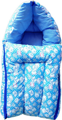 

Dolphin52 teddy bear blue teddy sleeping bag for new borns 0-4 months new born(Fabric, Multicolor)