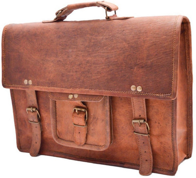 

handmadeleatherbags H20 Waterproof Messenger Bag(Brown, 8 L)