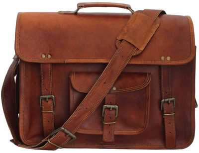 

handmadeleatherbags H06 Waterproof Messenger Bag(Brown, 4 L)