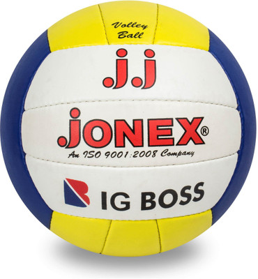 

JJ Jonex Big Boss Volleyball for Indoor and Outdoor games @ Kin Store Volleyball - Size: (Pack of 1, White, Red, Blue, Yellow, Multicolor