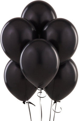 

AMFIN Solid AN-Metallic Black Balloon Balloon(Black, Pack of 50)