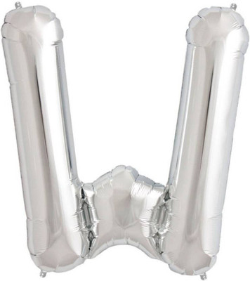 

Theme My Party Solid Solid W Letter Foil Balloons Balloon (Silver, Pack of 1) Balloon(Multicolor, Pack of 1)