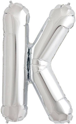 

Theme My Party Solid Solid K Letter Foil Balloon (Silver, Pack of 1) Balloon(Silver, Pack of 1)