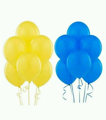 

Theme My Party Solid Solid BLUE Balloon (Blue, Yellow, Pack of 100) Balloon(Multicolor, Pack of 100)