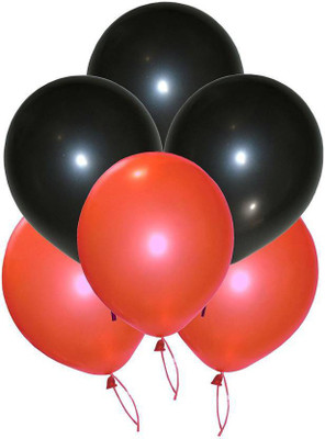 

Theme My Party Solid Solid RED BLACK Balloon (Red, Black, Pack of 50) Balloon(Multicolor, Pack of 50)