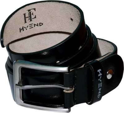 

HyEnd Men Formal, Casual, Evening, Party Black Genuine Leather Belt