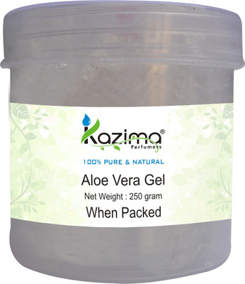

KAZIMA Pure Natural Aloe Vera Gel (250 Gram ) - Ideal for Skin Treatment, Face, Acne Scars, Hair Treatment(250 g)
