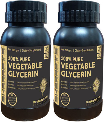 

SHARRETS NUTRITIONS Sharrets 100% Pure Vegetable Glycerin [Non GMO, Food Grade & USP Grade ] 2 x 200gm(400 g)