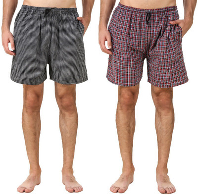 Zoldy Checkered Men Boxer(Pack of 2)